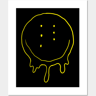 Drippy Six-Eyed Smiley Face Posters and Art